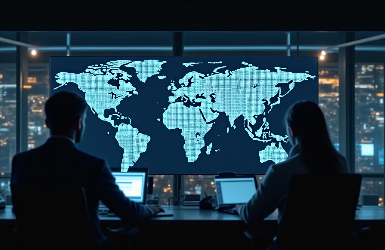 Global logistics forwarding network visualization